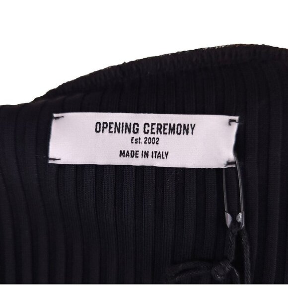 Opening Ceremony Box Logo-Print Rib T-Shirt Size XS Womens Black Tee $180 - Picture 9 of 15